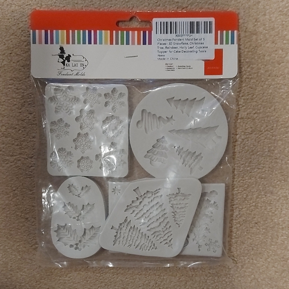 Holiday Ornament Fondant Mold Set - White